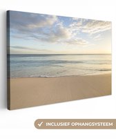 Toile Peinture Plage - Water - Nuages - 180x120 cm - Décoration murale XXL