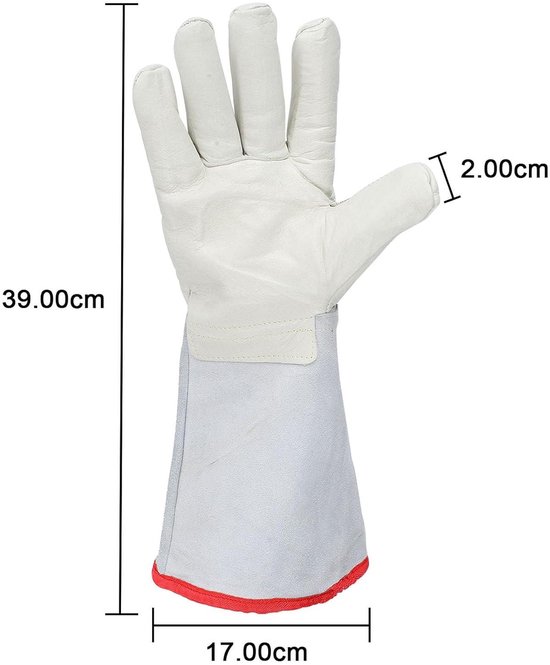 Cryogene handschoenen voor vloeibare stikstof en droogijs - 40 cm lang - middenarm - geschikt voor koelcellen van Cryokit — afbeelding 3