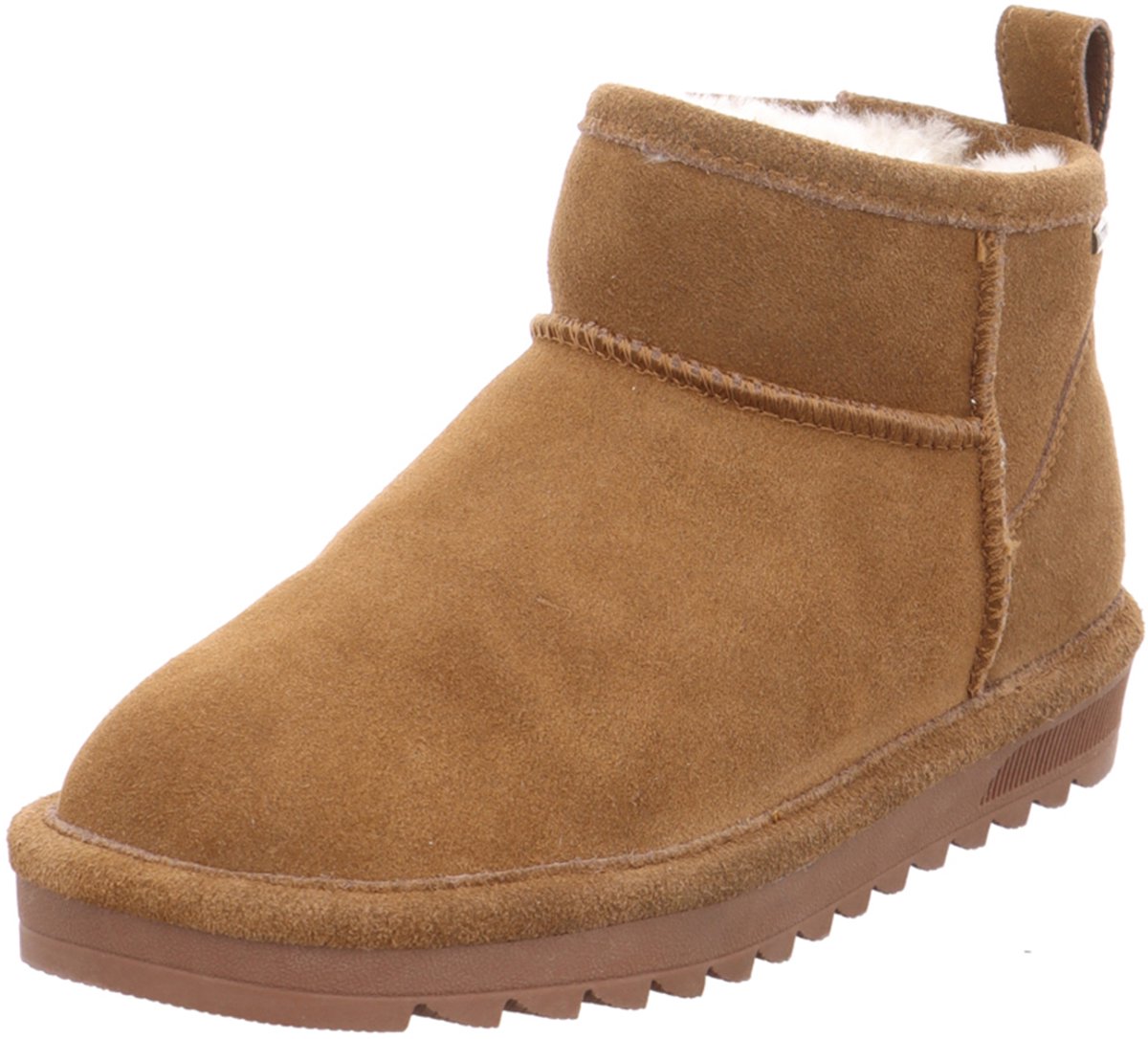 Natural Sense dames leren enkellaars Elbe 1135624 Warme voering bruin