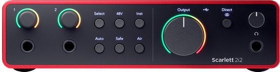 Focusrite Scarlett 4e génération 2i2 - Interface audio USB, 2 entrées / 2 sorties