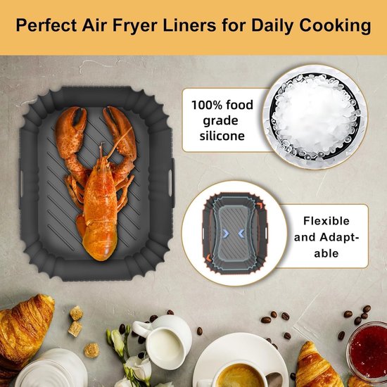 LUOJINYI Ninja Accessoires voor heteluchtfriteuse, 15 stuks, accessoires voor Ninja Foodi AF300EU AF400EU 7,6 - 9,5 l en de meeste Dual Zone Air Fryer, BPA-vrij