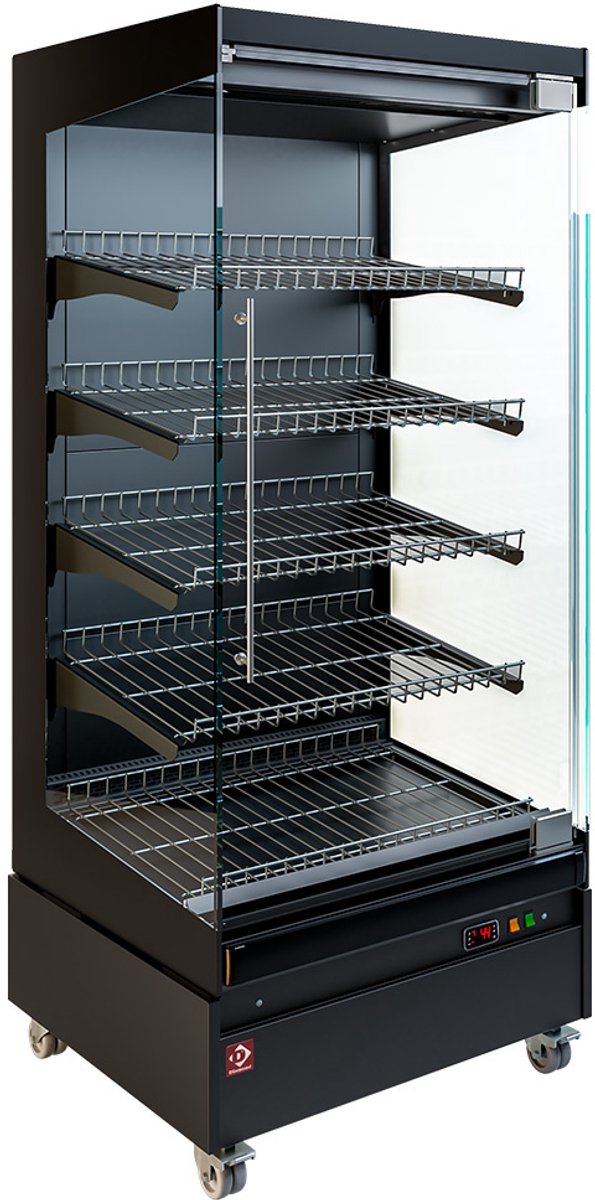 Diamond Verwamd Wandmeubel - AOSTA LINE - Zwart - 65°C/80°C - 5 Niveaus - Zelfbediening - 230V - Wielen - 800x741x1917mm