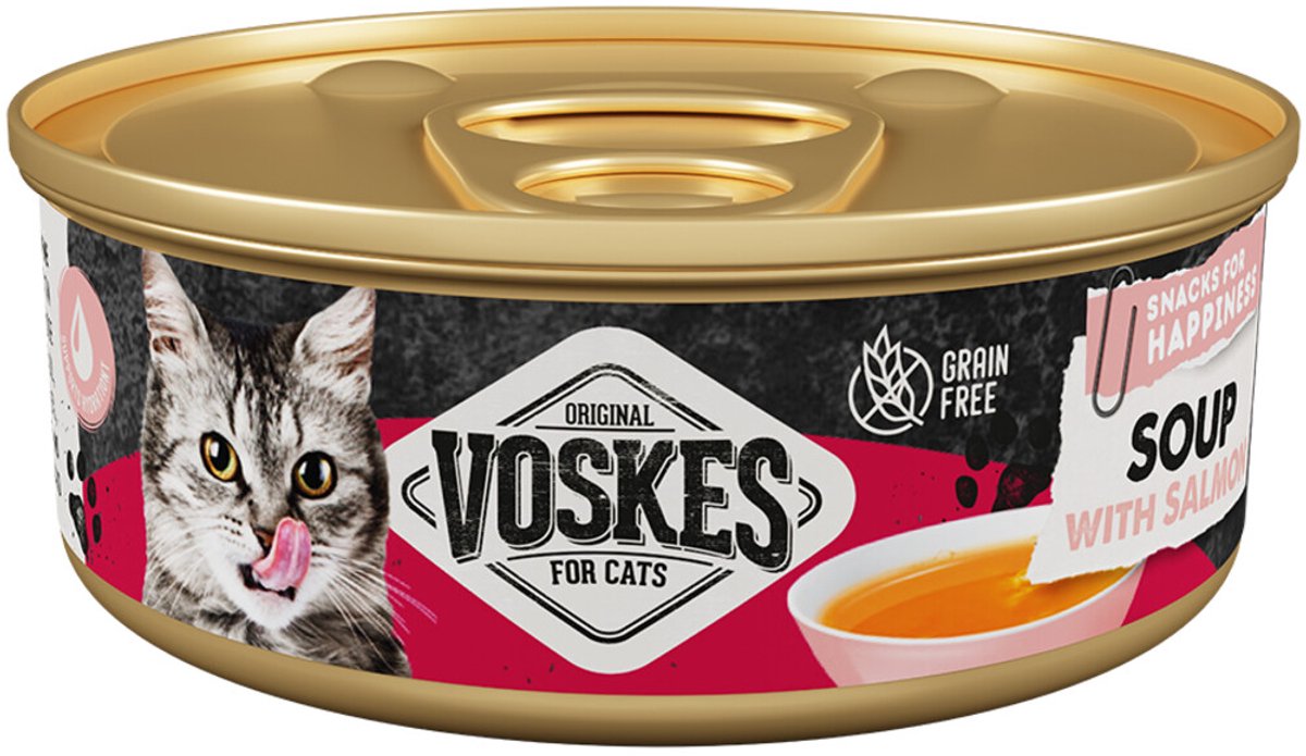 Voskes Original Soep Kattensnack Zalm - 36 x 50 gr - Voordeelverpakking