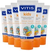 Vitis - Tandgel Kids 6m+ - 6 x 50 ml - Voordeelverpakking