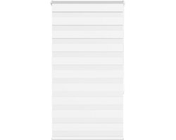 vidaXL - Zebra - rolgordijn - 85x150 - cm - stofbreedte - 80,9 - cm - polyester - wit