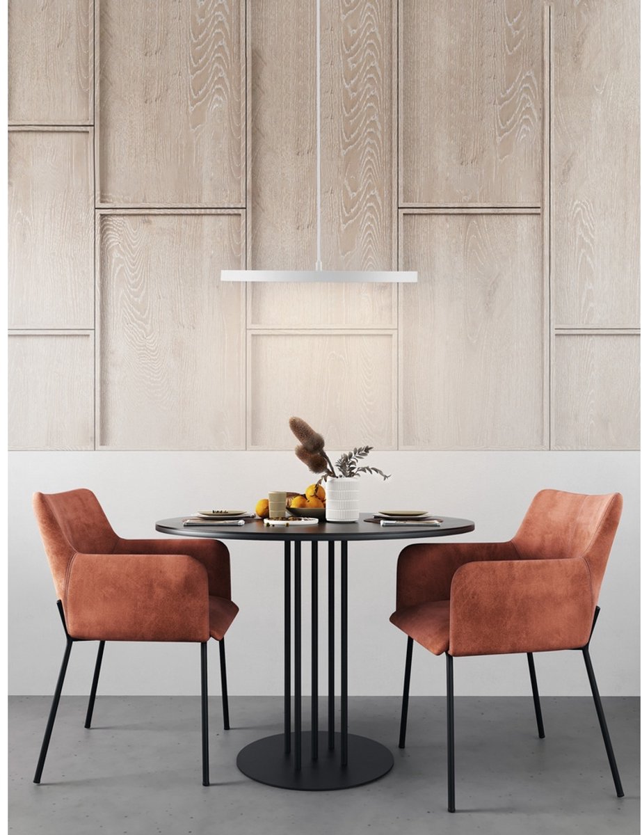 Lyora Strakke hanglamp Andria wit Ø 40cm - 9212910