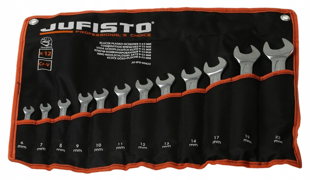 Jufisto Ring- een steeksleutelset 12 stuks met koffer