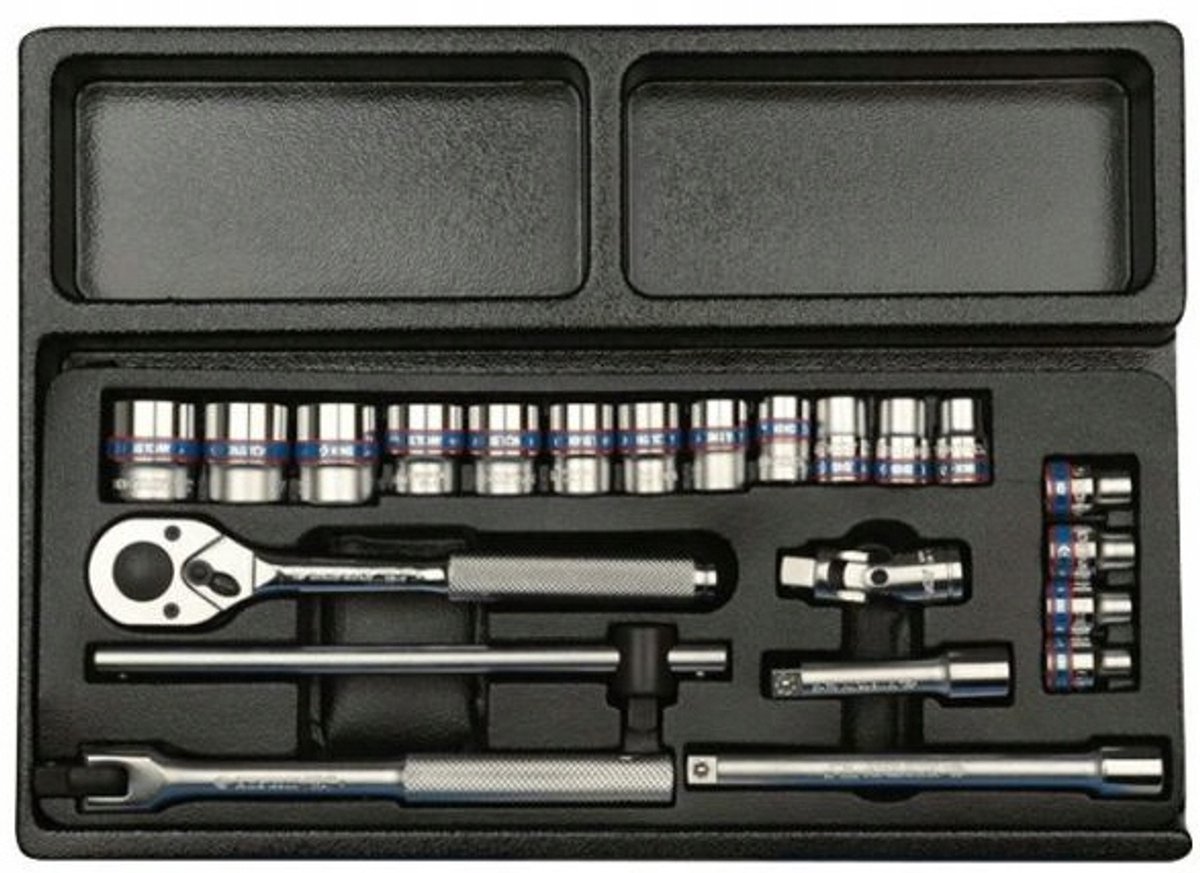 King Tony Dop 3/8" Dopset 6-22mm 23 Delig met accessoires