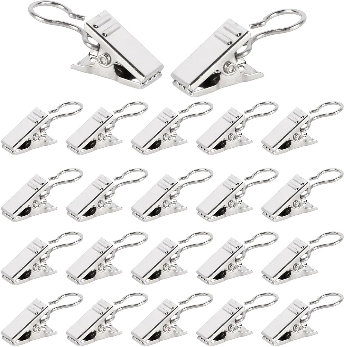 150 stuks gordijnclips - roestvrij staal - multifunctionele haken - slaapkamer en badkamer accessoires