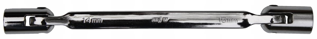 MJW Dubbele Ringsleutel 8x9mm Chroom-Vanadium, 180° Draaibaar