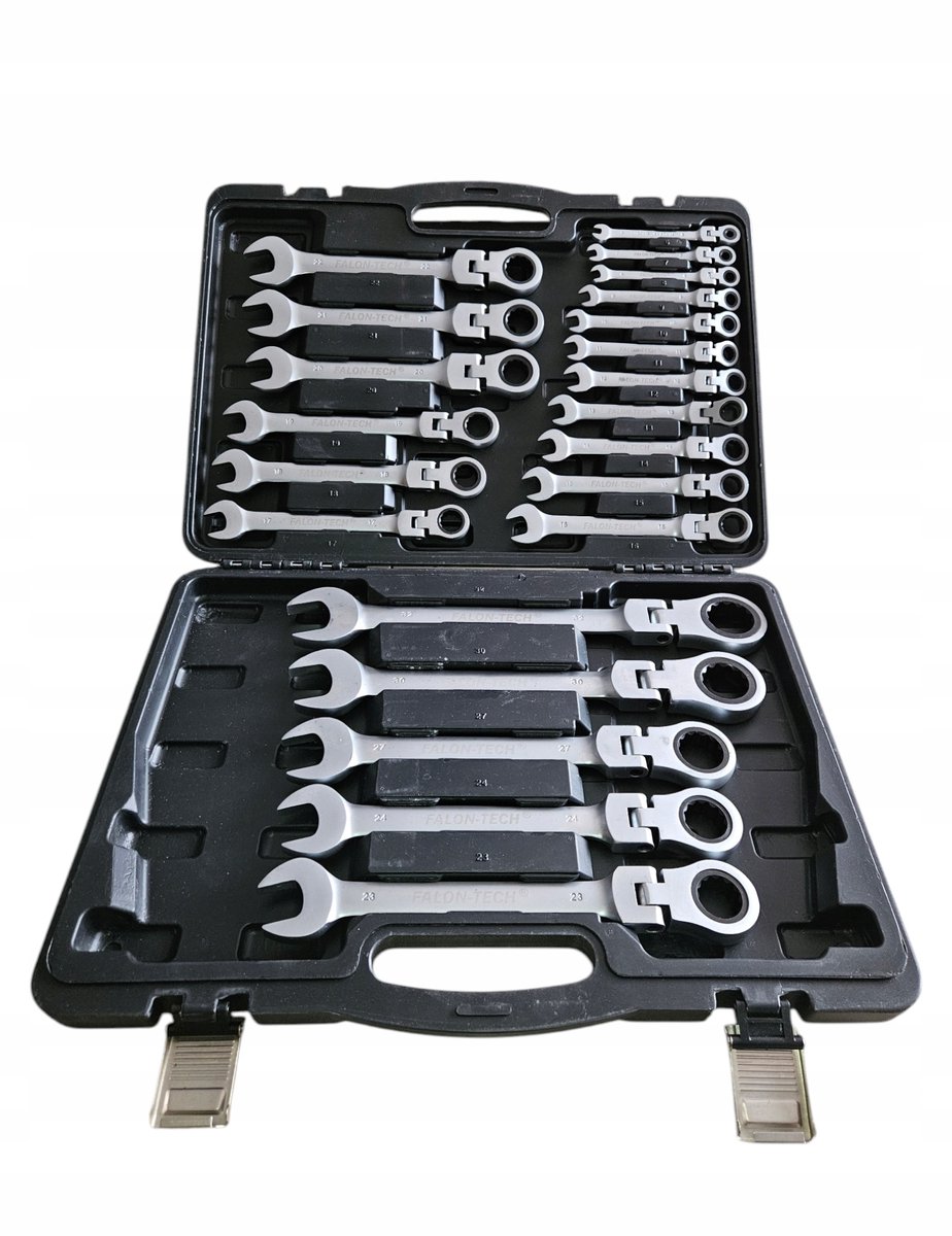 Falon-Tech Ringsleutel Set met Ratel 22 Delig 8-32mm Cr-V Koffer