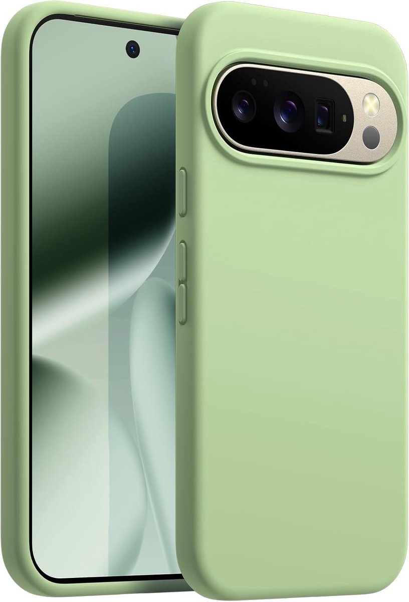 Zandarix Geschikt Google Pixel 10/10 Pro - Zijdezachte Aanraking - Cover met Microvezel Voering - Back Cover Hoesje - Jade