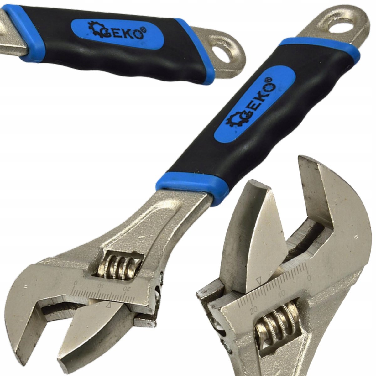 Verstelbare Zweedse sleutel 8" 205 mm CrV-staal 0-24 mm