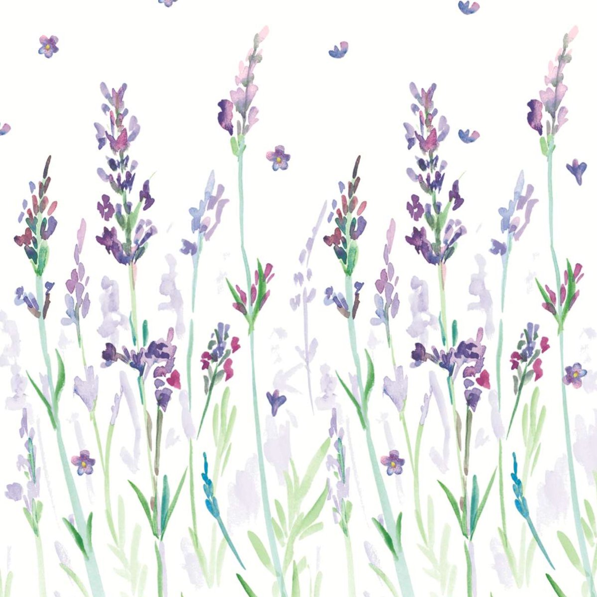 Paperdesign Servetten Lavendel - 20x stuks - 3 laags - 33 x 33 cm - bloemen - lente