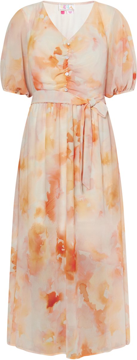 IZIA Jurk Oranje Veelkleurig