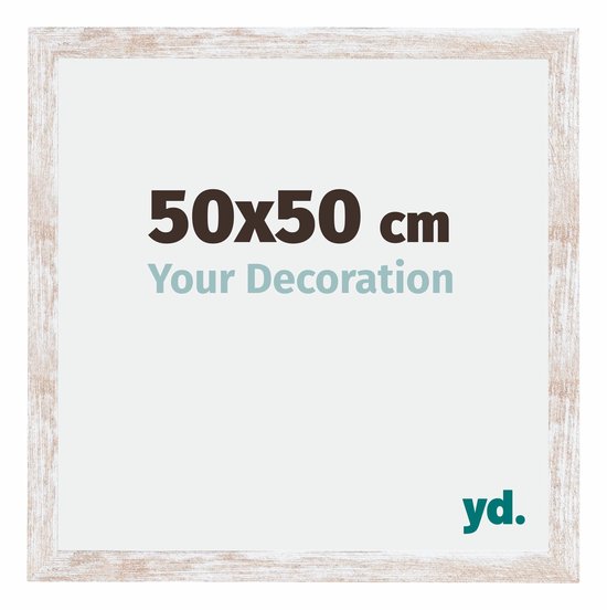 Your Decoration - Fotolijst 50x50 cm - MDF - White Wash - Catania