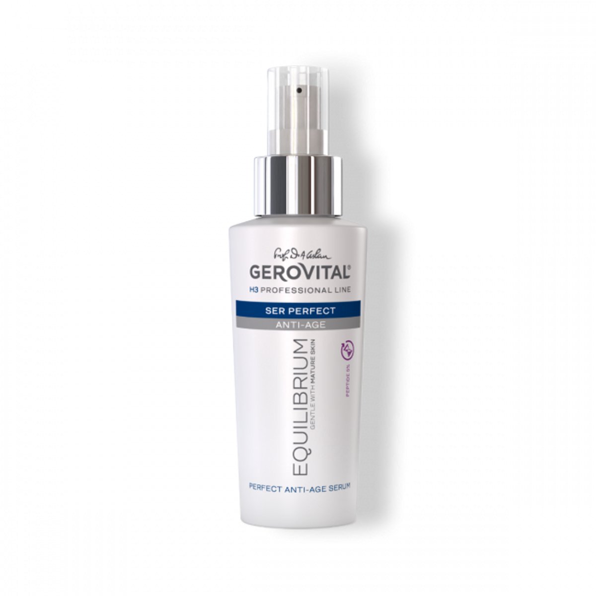 Gerovital H3 Equilibrium - Perfect anti-aging anti-rimpel en verstevigend serum voor de rijpere, droge huid met 5% peptiden, Gerovital H3 Equilibrium, 100 ml