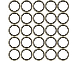 Allecto plus - 25 stuks M6 autobedrijf motor olie blass crush afdichtingen brons tint M22 - Set van 25 stuks autobedrijf motor olie crush afdichtingen in brons tint.