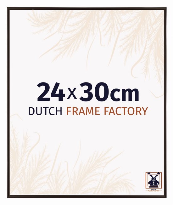 Antracietkleurige lijst van 24x30cm van Dutch Frame Factory met een subtiel patroon.