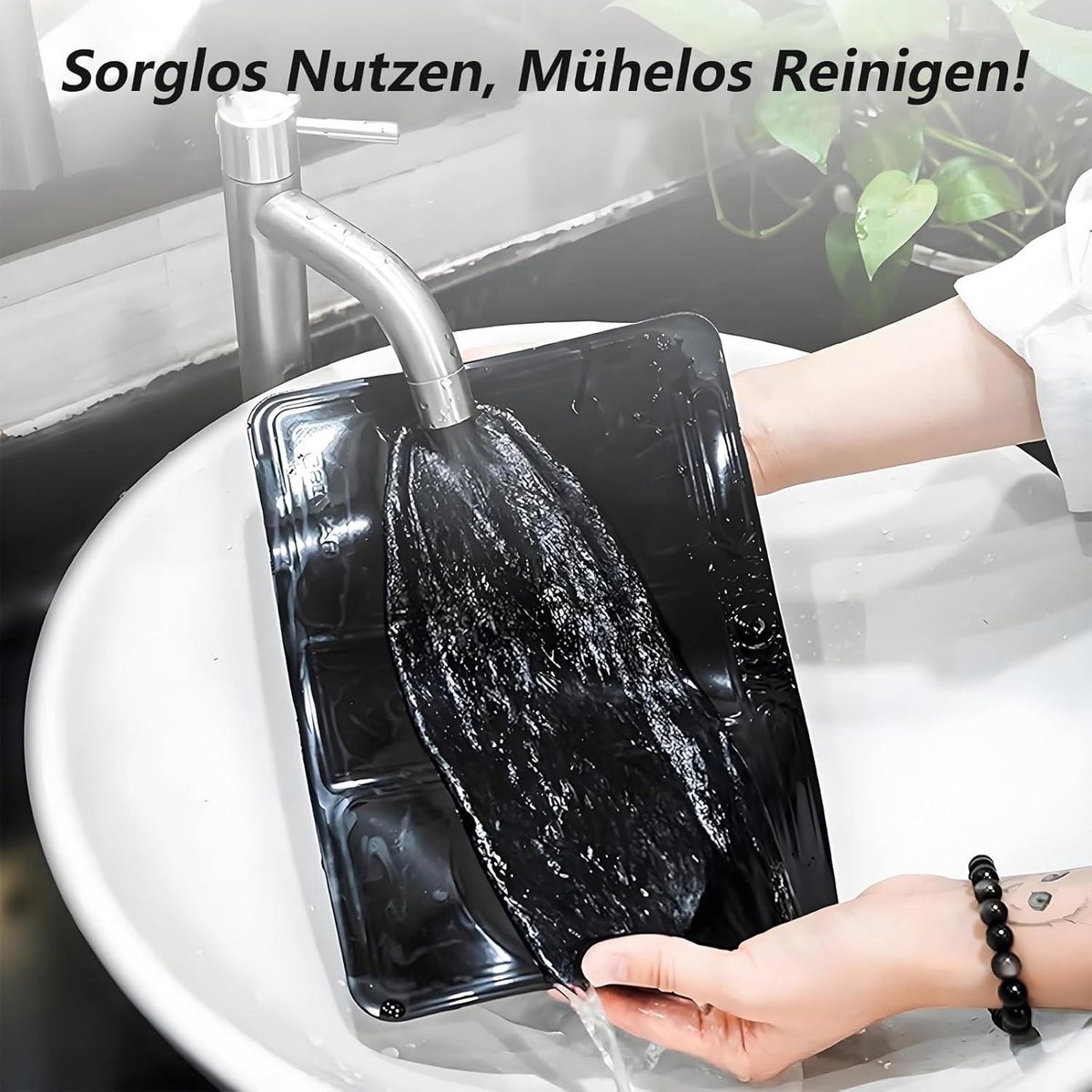 Allecto plus - Antislipmat auto 4-in-1 wasbaar 360 graden draaibaar - rubberen matten mobiele telefoons zonnebrillen sleutels - 25 x 18 cm