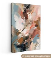 Canvas schilderij 80x120 cm - Kleurrijke schilderij - Kamer decoratie accessoires - Schilderijen woonkamer - Wanddecoratie slaapkamer - Muurdecoratie keuken - Wanddoek interieur binnen - Woondecoratie huis - Verf kunst
