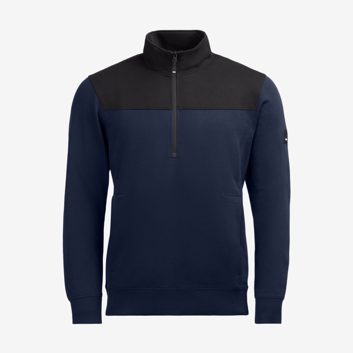 FHB ROB Zip Sweatshirt 821120 - Marine-Zwart - XL