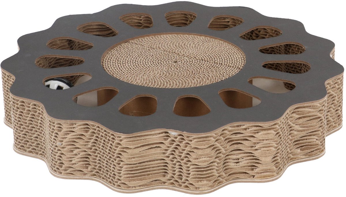 Adori Krabspel Bloom - Kattenspeelgoed - 33x33x5.5 cm Zwart