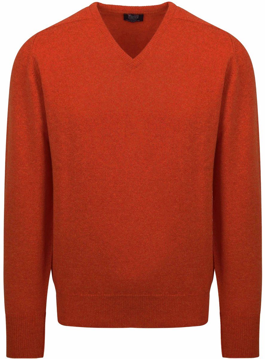 William Lockie V-neck Lamswol Ember - Maat 3XL - Heren - Pullovers