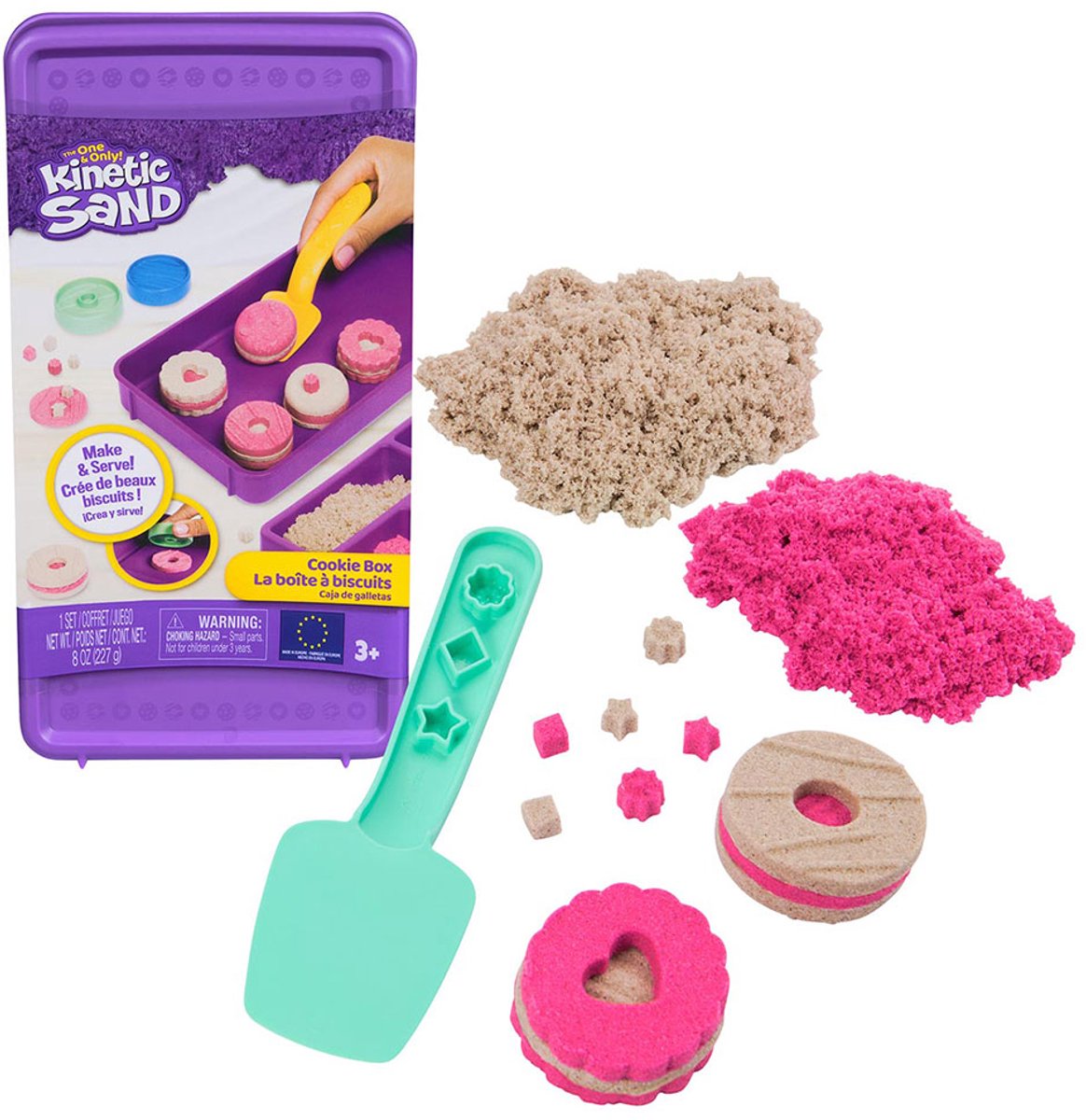 Spin Master kinetisch zand cookie box speelset voor kinderen 227g.