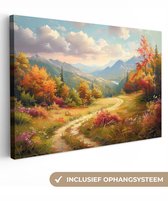 Peinture sur toile 60x40 cm - Décoration murale Paysage - Illustration - Nature - Décoration murale murale salon - Décoration chambre - Accessoires de chambre - Peintures