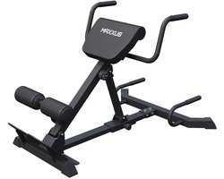 Maxxus Hyperextensie Deluxe – In 16 Stappen Verstelbaar – Max. 180 kg Belastbaar – Push-Up Handgrepen – Antislip Voetsteunen – Zwart