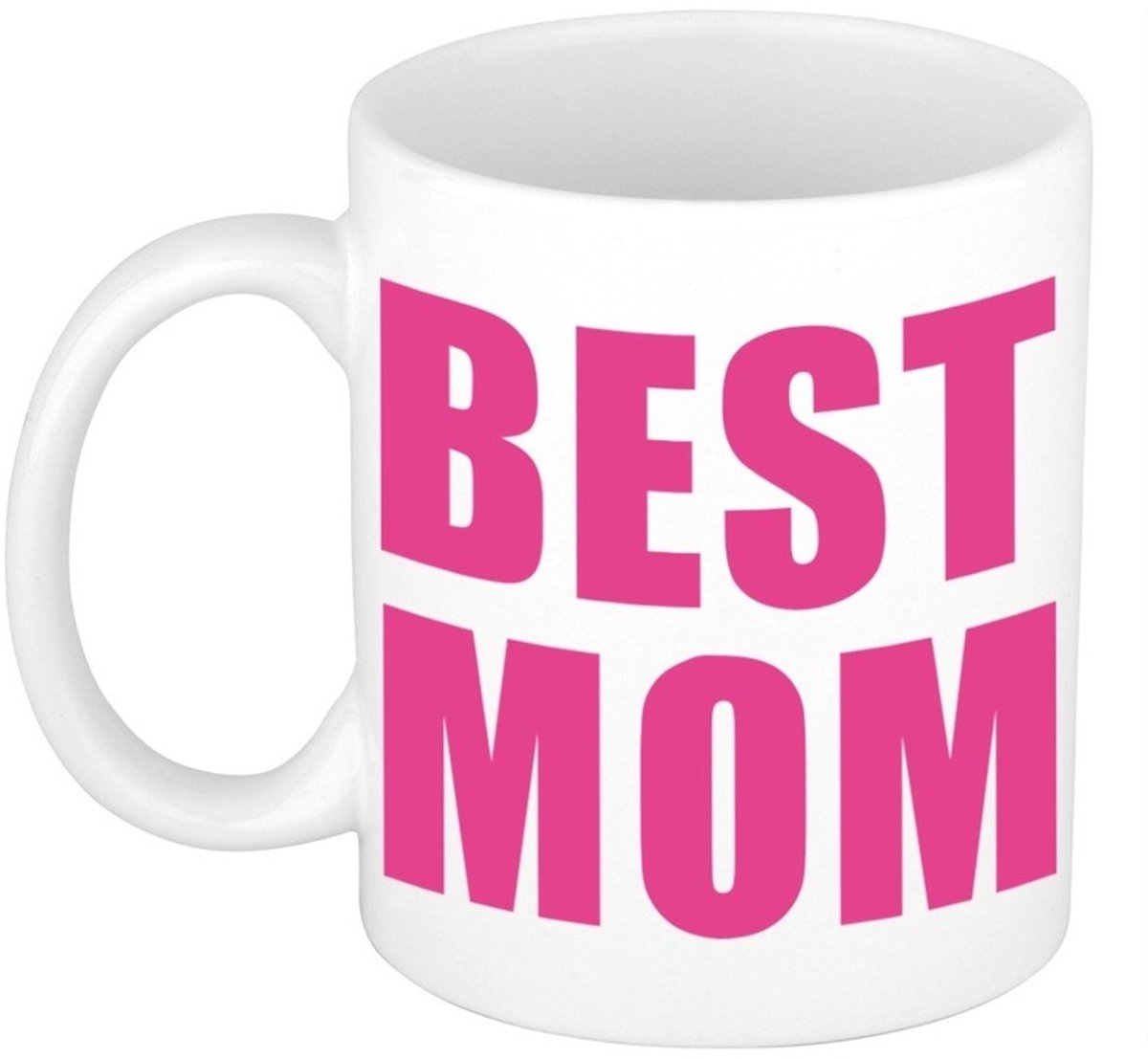 Mok Best mom - 300 ml - wit/blauw - moederdag - cadeau - koffiemok - mokken