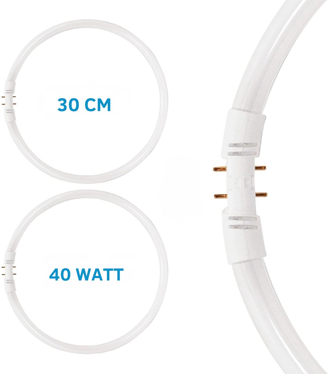 TL5 Cirkel TL-buis 40W – 830 Warm Wit – 2GX13 (4-pins) Ø 30cm – Vervangt Philips/Osram — cadeau in Cadeau-ideeën - foto 7