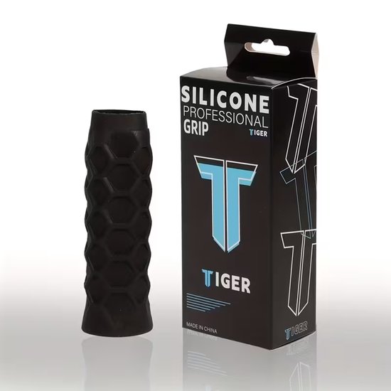 Tiger - Siliconen Padel Overgrip – Comfortabele Anti-Slip Basisgrip met Extra Demping voor Maximale Controle & Balbeheersing – Zwart Tiger - Siliconen Padel Overgrip – Comfortabele Anti-Slip Basisgrip met Extra Demping voor Maximale Controle & Balbeheersing – Zwart