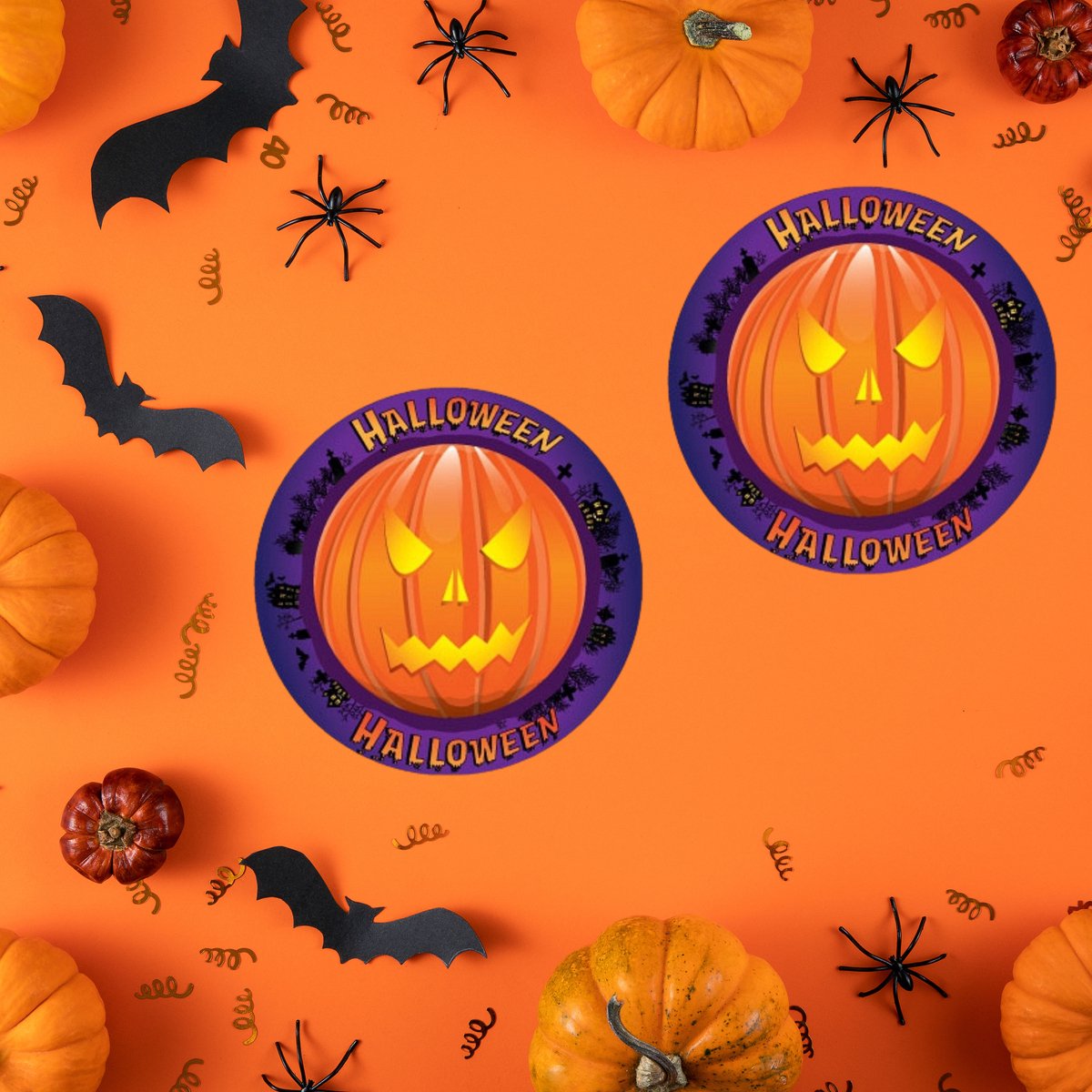 Halloween bierviltjes - 50x stuks - pompoen - karton - dubbelzijdig