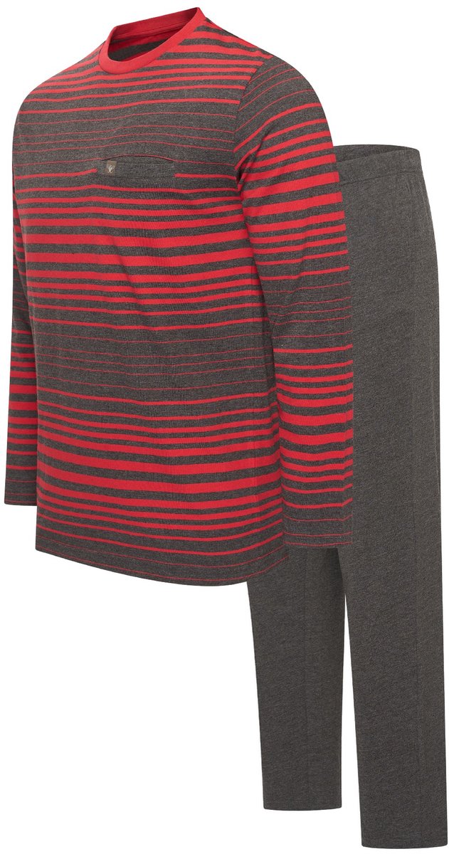 Cappuccino Italia - Heren Pyjama Siena Pyjama - Rood - Maat L