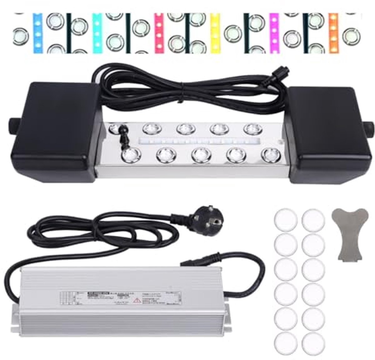 Ultrasoon Mistapparaat met 10 Koppen en LED-Licht - 7L/h Nevel voor Tuinbouw en Broeikassen