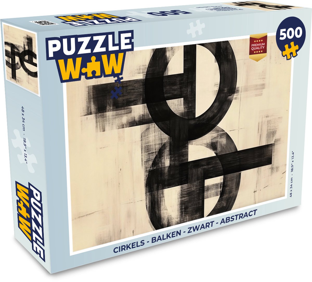 Cirkels - Balken - Zwart - Abstract