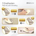 Beige pluizenverwijderaar met 3 snelheden: 6500, 7500 en 9000 RPM.