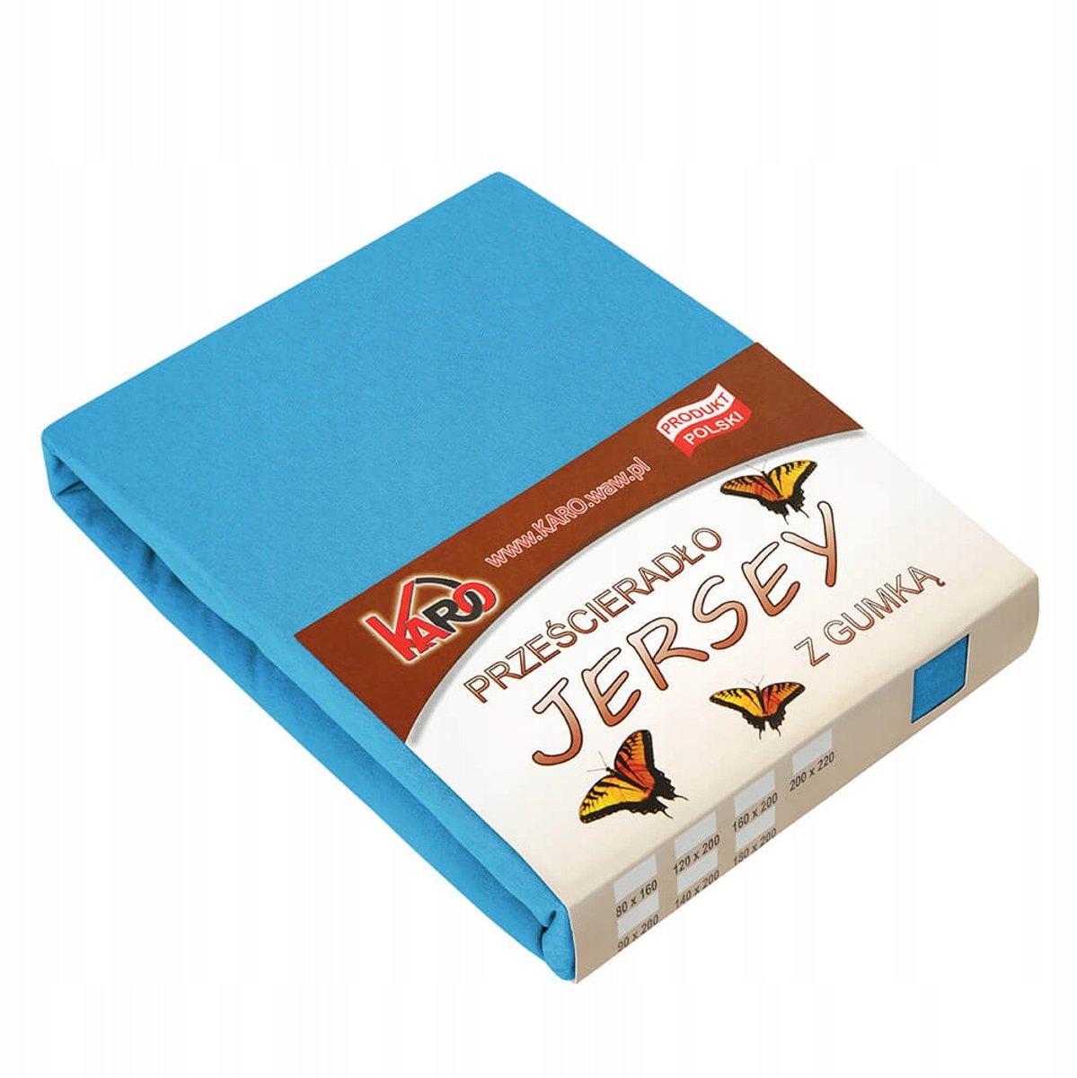 Jersey hoeslake met elastiek 160x200 cm turkoois