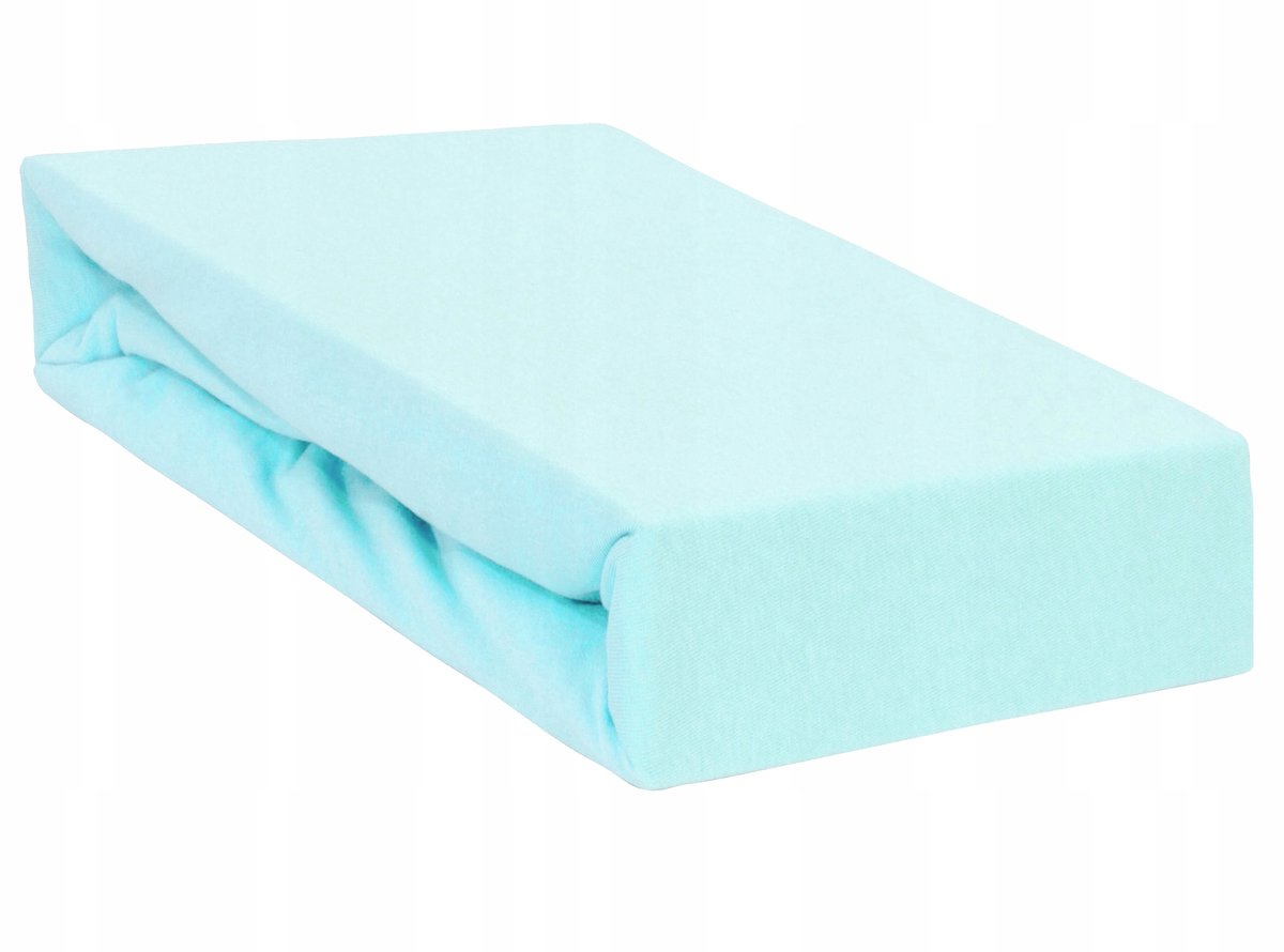 Katoenen laken met elastiek voor kinderbed 120x60cm - Turquoise