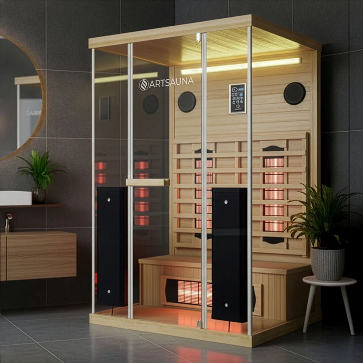 Infraroodcabine / Sauna Göteborg - 2 Personen - 120x105x190 cm thumbnail 5