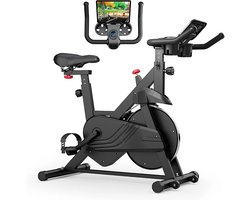 Milova Hometrainer - Fitness fiets - Home trainer - Met tablethouder - Zwart - 32 niveaus van weerstand