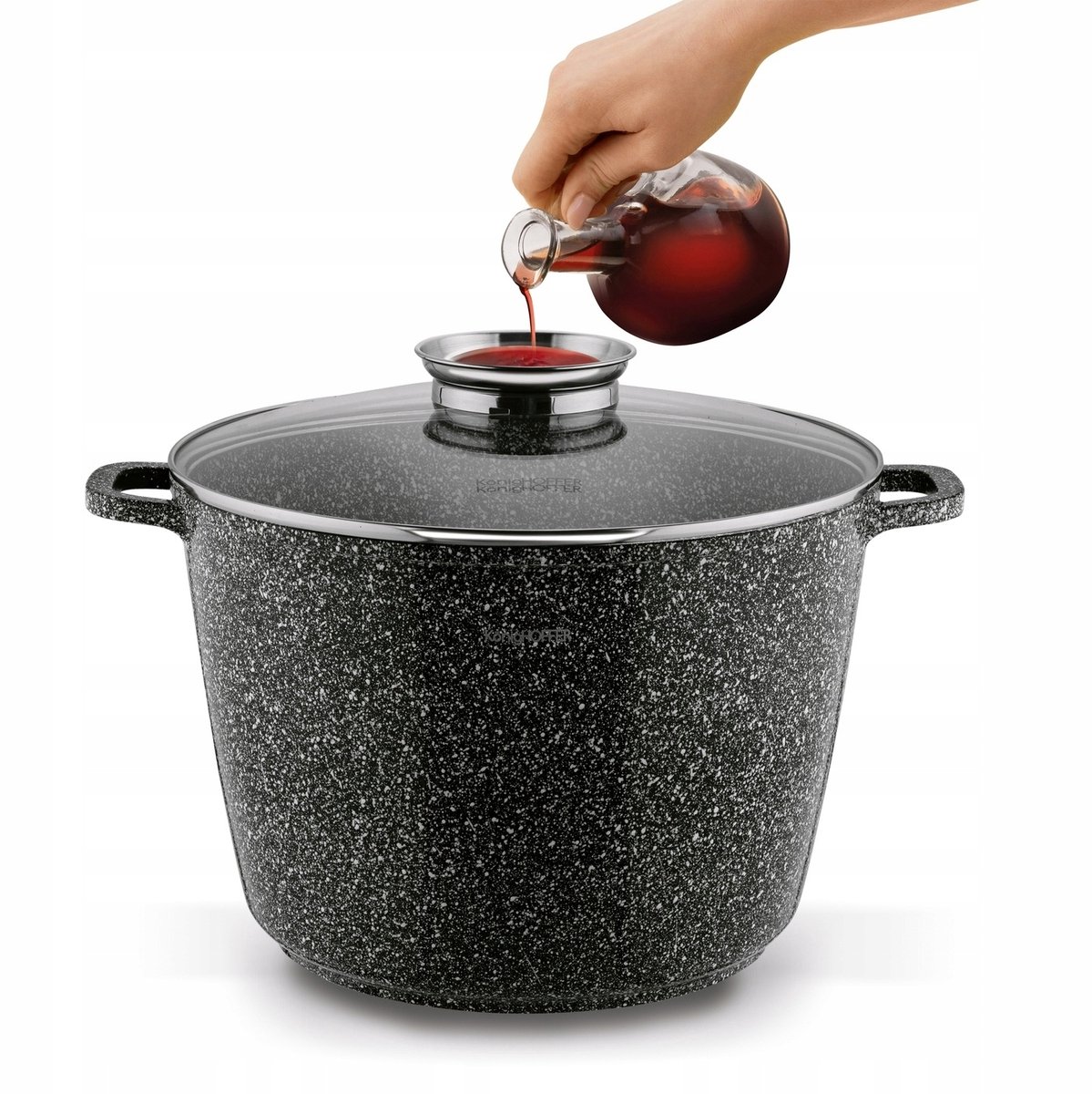 Keramische pan 10L met deksel, inductie, Kingstone