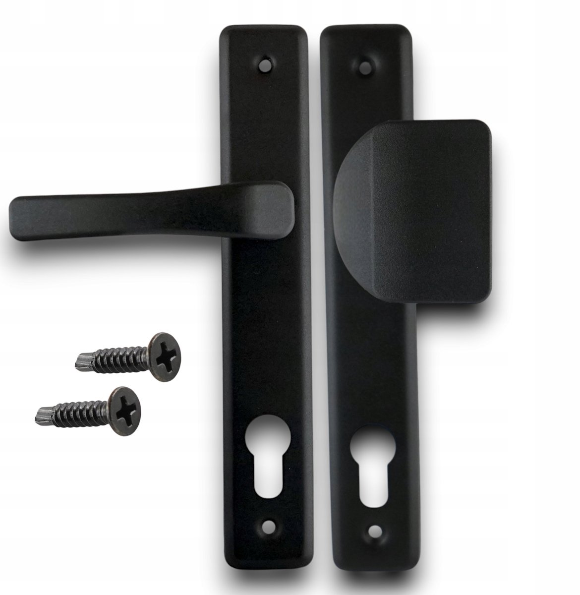 Zwarte Deurlink met Grip, Hartafstand 72mm