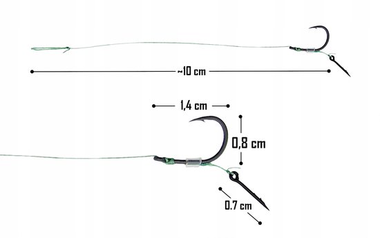 Kant-en-klare Method Feeder Haken met Naald - Haak #8 SPECIMEN — afbeelding 2