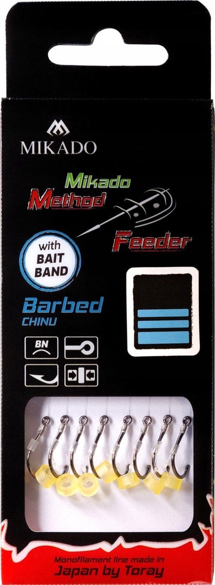 Mikado Method Feeder Rig met Bait Band - Haakmaat 10, 0,23 mm