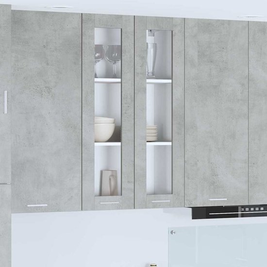 vidaXL Hangkast Riga Zwart Eiken 30 x 29,5 x 100 cm Bewerkt hout
