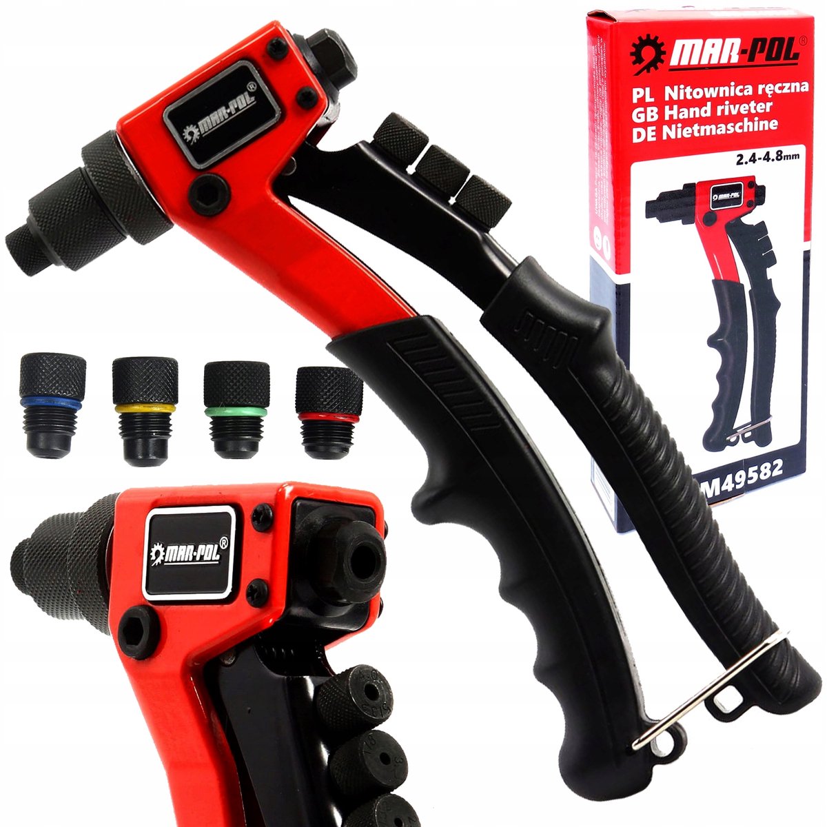 Handmatig klinknagelpistool 220 mm met 4 Maten Klinknagels
