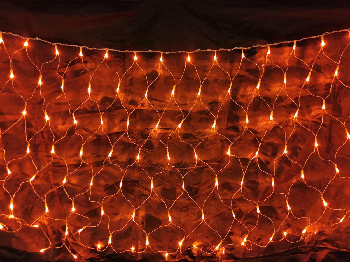 LD22-90.2 : 1 + 1 gratis Oranje sfeerverlichting, 1x2mtr Net-vorm, 160 oranje leds, 8 progamma’s & afstandsbediening, doorkoppelbaar, IP44, binnen/buiten